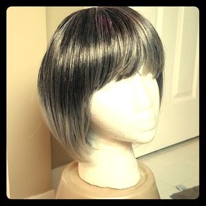 Silver Glitter Bob Wig